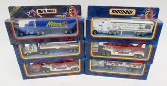 Six boxed Matchbox Convoy diecast models to include CY 9 Kenworth Container limited edition, CY 16