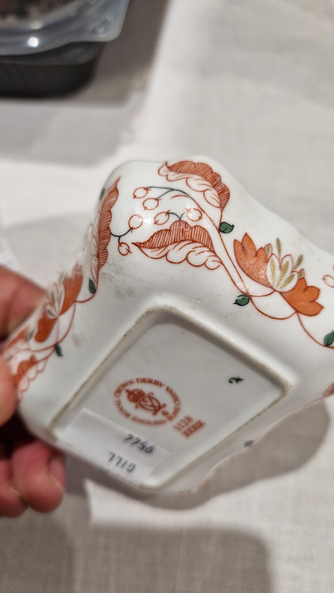Royal Crown Derby pin dish in Imari pattern, no.2451, Royal Crown Derby cup and saucer in pattern - Image 6 of 7
