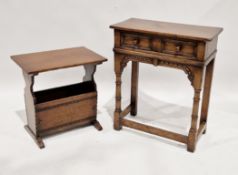 Reproduction 17th century oak side table by Titchmarsh and Goodwin oak side table with single