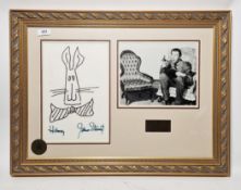 James Stewart autograph - montage comprising a sketch signed and by Hollywood actor James Stewart of