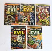 Marvel Comics Vault of Evil (1973-1975) near complete run to include #1-14,16-20, 22, 23 featuring