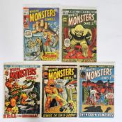 Marvel Comics Where Monsters Dwell (1970-1975) to include #1, 12, 15-17, 19, 20, 20, 23, 26, 30, 32,