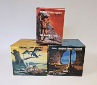 Three boxed Aurora Prehistoric Scenes plastic assembly kits to include 'Neanderthal man (Homo