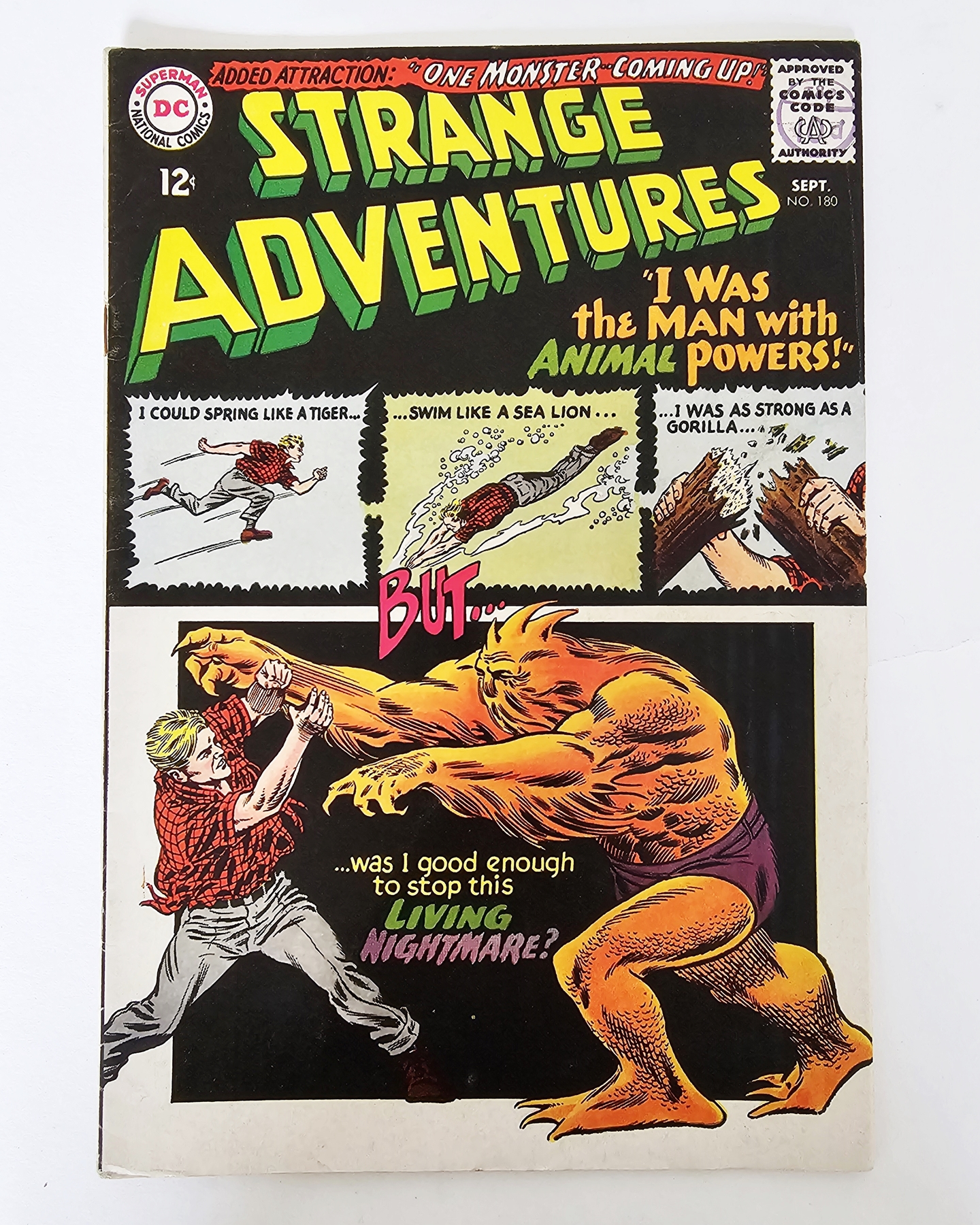 DC Strange Adventures #180 (1965) - Origin and first appearance of Animal Man (Bernhard "Buddy" - Image 2 of 12