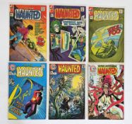 Charlton Comics Haunted to include #12-14, 16-18, 20 and 25, Monster Hunters #10, Scary Tales #10,