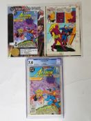 Superman starring in Action Comics #555 'Reunion!' graded 7.0 comic book together with the