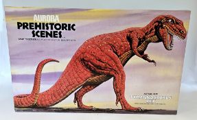 Aurora Prehistoric Scenes plastic assembly kits 'Tyrannosaurus Rex' with Glow-in-the dark teeth,