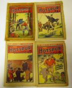 The Hotspur comics dating from 1934 to 1943 including issue numbers 21, 26, 45, 62, 82, 93, 99, 105,