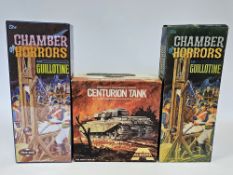 Two boxed Aurora plastic assembly kits to include No.330 British Korean War Centurion Tank and No.