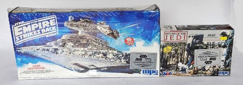Two MPC ERTL Star Wars model kits to include Return of the Jedi AT-ST (All-Terrain Scout