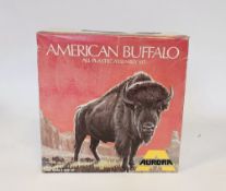 Aurora 'American Buffalo' plastic assembly kit, No.402 boxed