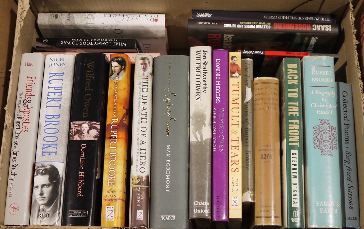 Militaria - World War I poetry to include Rupert Brook, Wilfred Owen, Lawrence Binyon, Siegfried - Image 5 of 6