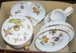 Collection of Portmeirion and Royal Worcester Evesham ceramics including two Portmeirion 'summer
