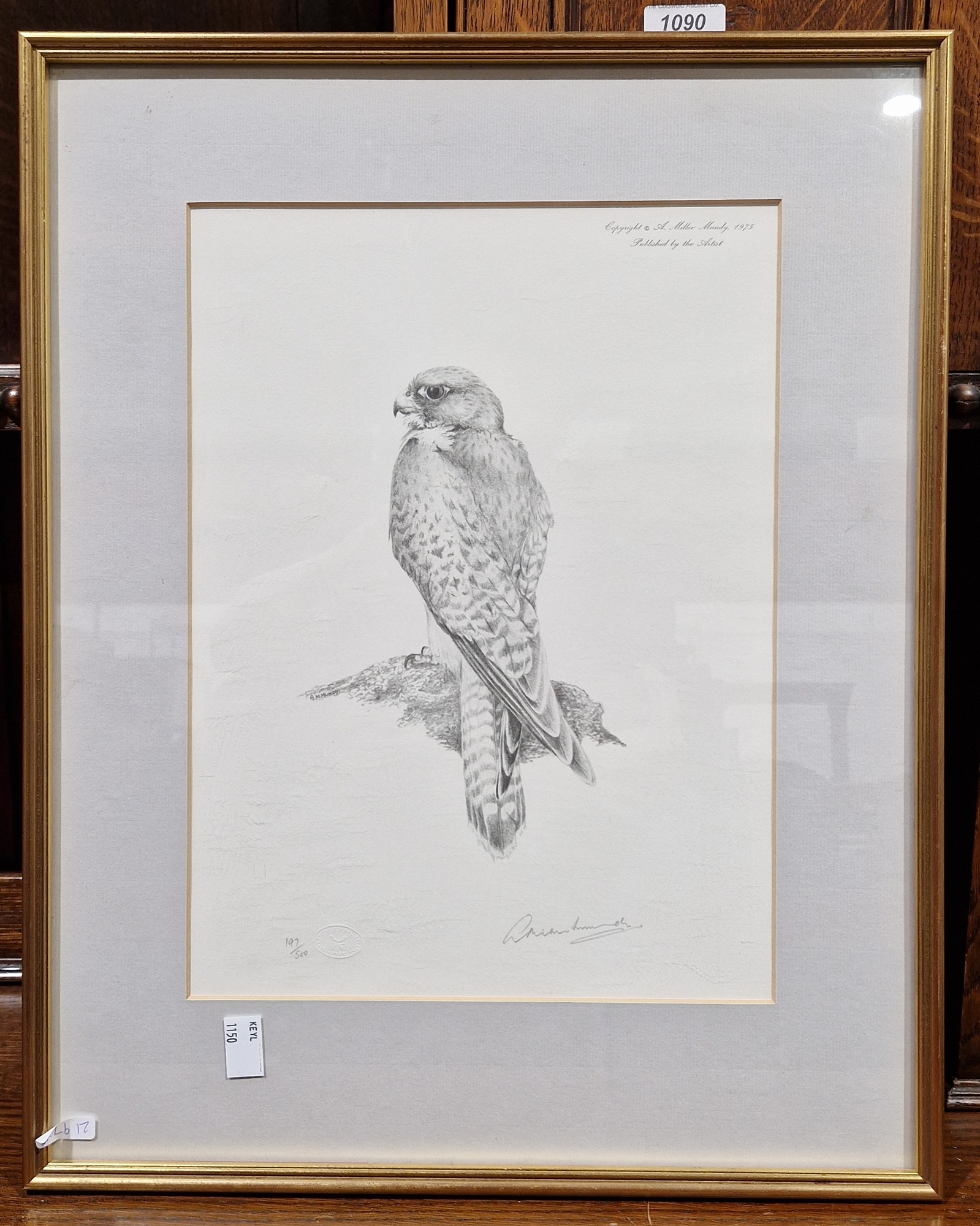 Pair of Andrew Miller Mundy signed limited edition prints of birds of prey 34cm x 25cm together with - Image 2 of 4