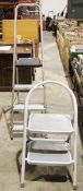 Youngman three-step stepladder and another folding ladder (2)
