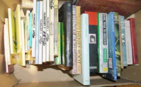 Collection of books including Giles, Andy Capp and other hardback and paperback fiction and non-