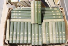 Charles Dickens, The London Edition, green cloth with pale green rules, published by the Caxton