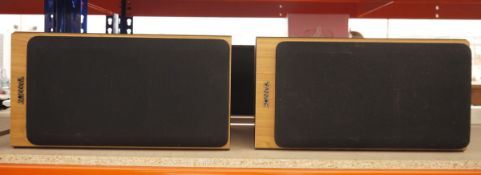 Pair of Tannoy mercury M2 cherry wood cased speakers (2)