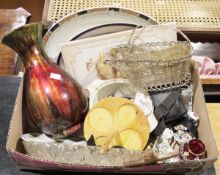 Assorted ceramic items to include a limited edition ceramic money box celebrating 100 years of