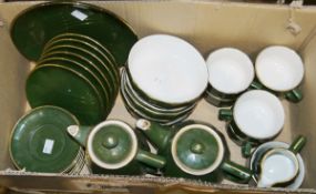 Mixed lot of tea and coffee ware including a part Poole pottery tea set in grey and blue tones, part