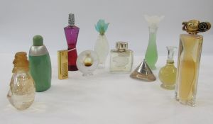 Various perfume bottles to include Lalique pour Homme,  Lalique Eau de Toilette, Kenzo, Paloma