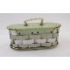1950's Dorset Rex Fifth Avenue style woven metal and plastic, oval shaped bag, mirror inset lid, - Image 2 of 4