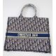 Christian Dior Book Tote bag, woven blue Dior logo and name 'Christian Dior Paris' on one side, - Image 1 of 6