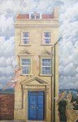 David Kirk (b.1960) Oil on canvas The Corn Market, Bath, signed lower left, 52cm x 34cm