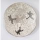Riccardo Biondi (20th century) a raku fired bowl with stencilled figure decoration on white - Image 1 of 3