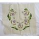 An Edwardian silk padded cover, embroidered with a crane amongst cherry blossom on a green silk - Image 4 of 12