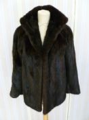A vintage 'BlackGlama'  three quarter length black mink jacket