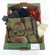 Assorted items to include three tortoiseshell combs, bone crochet and button hooks, a pair of