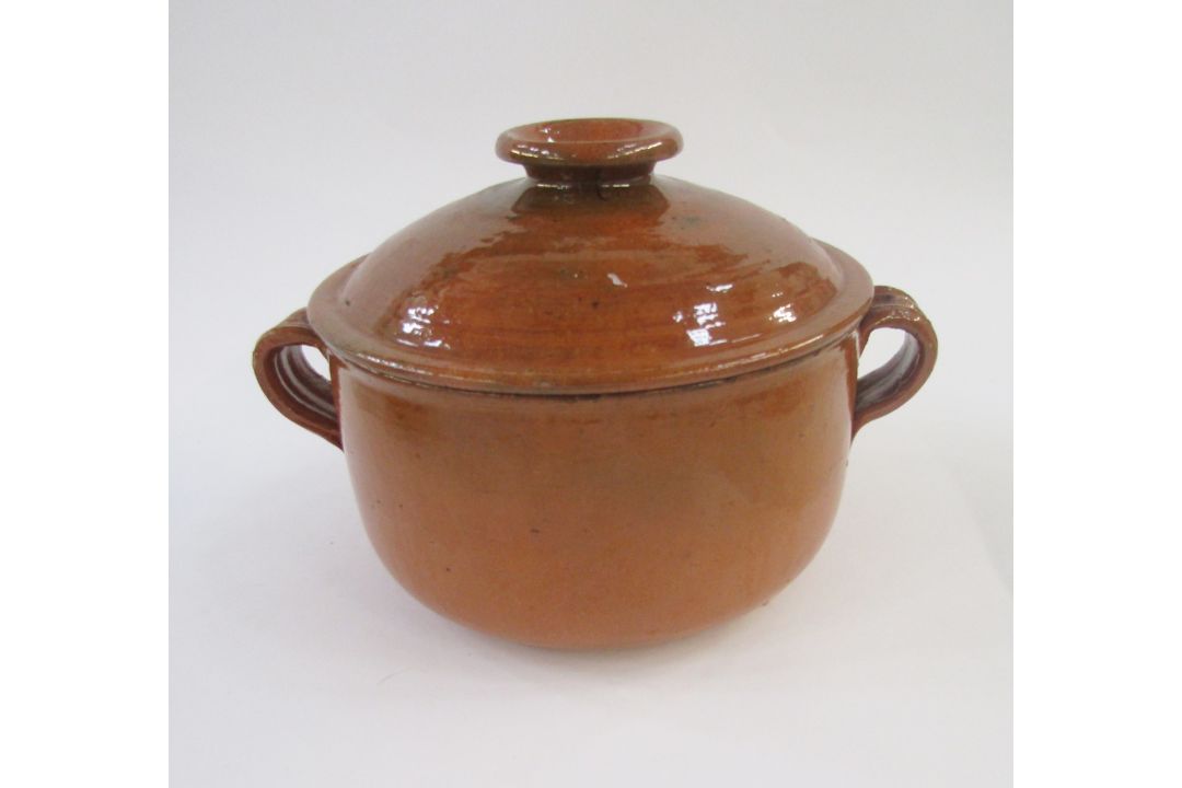 Hoganas Keramik, Sweden, 'Old-Hoganas' pattern part tea service with yellow glaze, together with a - Image 3 of 5