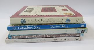 Embroidery interest - Beck, Thomasina 'The Embroiderer's Flowers', David & Charles 1993 , signed