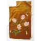 An Edwardian silk padded cover, embroidered with a crane amongst cherry blossom on a green silk - Image 3 of 12