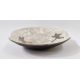 Riccardo Biondi (20th century) a raku fired bowl with stencilled figure decoration on white - Image 2 of 3