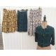 1950's/'60's full skirts, various patterns, a plain orange skirt with matching top with tie waist, - Image 3 of 3