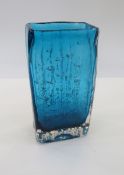 Geoffrey Baxter for Whitefriars, kingfisher blue bamboo vase, 21cm high  Condition Report The vase