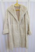 Vintage cream full length cream fur coat