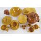 Hoganas Keramik, Sweden, 'Old-Hoganas' pattern part tea service with yellow glaze, together with a - Image 2 of 5