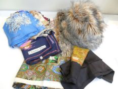 Assorted vintage  silk scarves - to include Christian Dior, Jacqmar, Clifford Bond, Saks Fifht