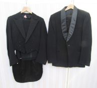Vintage gentleman's tail suit with matching trousers, labelled D.A. & A.M. Angel...London W1, with