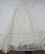 Three various baby christening gowns/petticoats, whitework, lace and broiderie anglaise, and a
