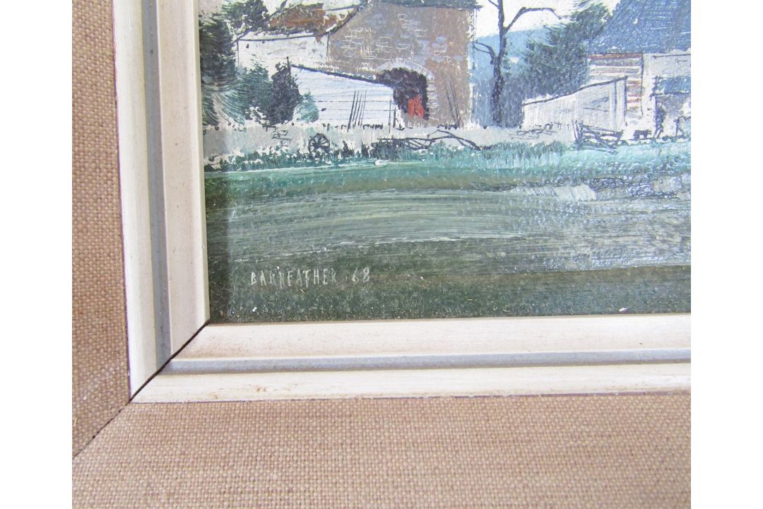 Michael Barnfather (British, b. 1934) Oil on board "Winter Farm View, North of Bristol", signed - Image 3 of 3
