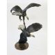 Belinda Sillars (b.1961), large chocolate patinated bronze of two sea eagles fighting mid flight, - Image 2 of 5