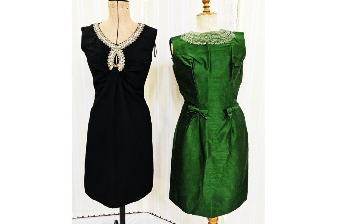 Vintage Carnegie black crepe cocktail dress, labelled Carnegie of London 'Its a Symphony', - Image 1 of 5