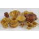 Hoganas Keramik, Sweden, 'Old-Hoganas' pattern part tea service with yellow glaze, together with a - Image 1 of 5