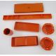 Walter Zeischegg for Helit orange desk accessories set, comprising two orange stacking pin trays, - Image 1 of 6