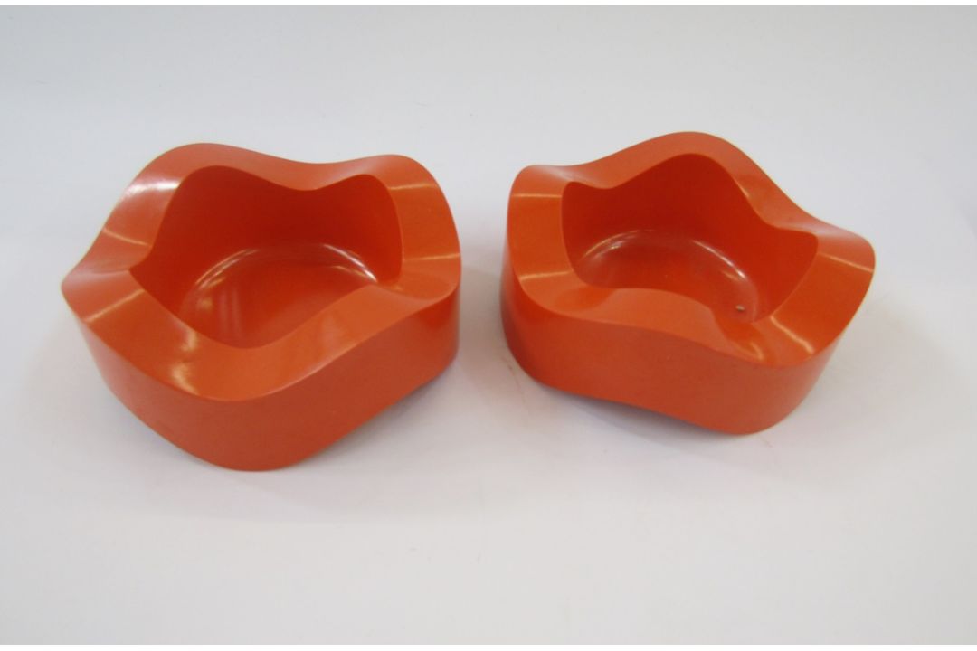 Walter Zeischegg for Helit orange desk accessories set, comprising two orange stacking pin trays, - Image 5 of 6