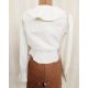 A Vintage Laura Ashley white cotton blouse, labelled Laura Ashley Made in Wales, sailor collar, - Image 2 of 3